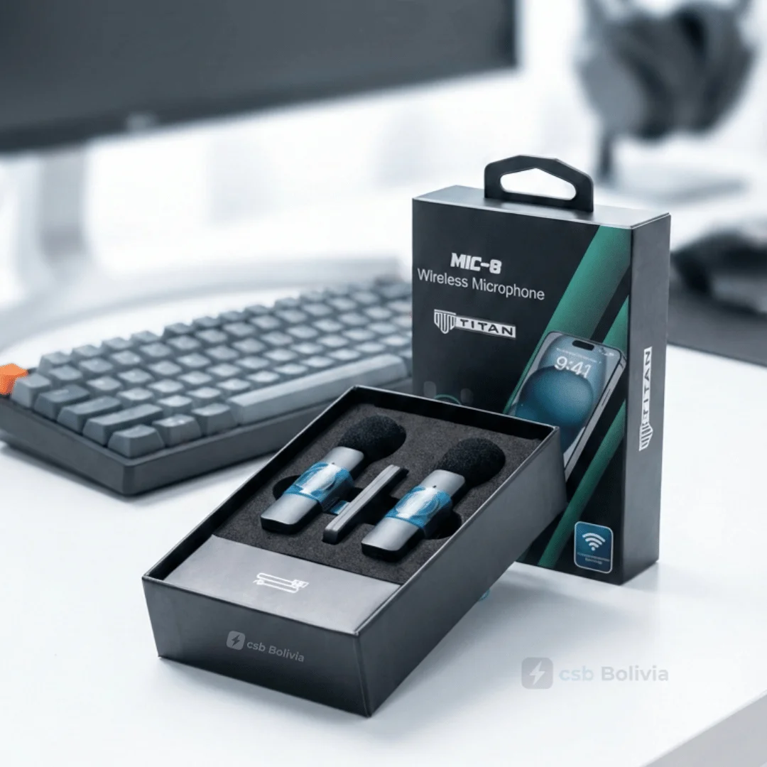 Micrófono Inalámbrico TITAN MIC-8 Doble USB-C